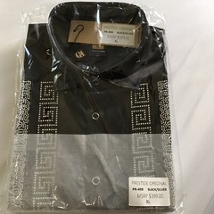 Prestige Original ( New With Tags ) Black Button Up Shirt Size XL MSRP$399.00