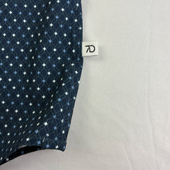 7 Diamonds 4 Way Stretch Dress Shirt Mens Large Preppy Wicking Modern Geometric