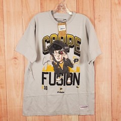 Mitchell & Ness Mens T-Shirt Large Gray Owl Player Fusion Jak Hyeok Carpe Lee