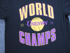 UNKNWN Shirt Mens Small Black World Champs Basketball Graphic Tee Made In USA
