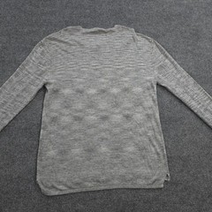 John Varvatos USA Shirt Mens XL Gray Sean Linen Blend Henley Thermal Preppy