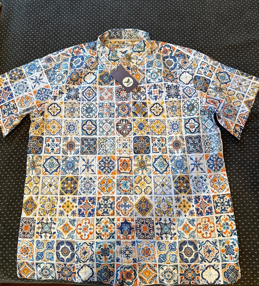 Yiume Men’s Shirt. Mediterranean Passion. Large. New with tag. Unused.