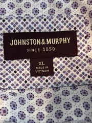 Johnston Murphy Performance Pattern Shirt XL Long Sleeve Flip Cuff Button Down