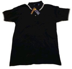 New With Tags Black White Polo Men’s Shirt Blue Generation Size S Stain Release