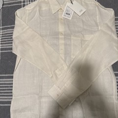 THEORY Men Irving PA Precise 💯 Linen Long Sleeves Ivory Sz L 225$ NWT