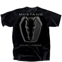 Ford Mustang Dark Horse Pony Black Graphic Cotton T-Shirt Official Licensed