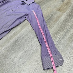 Eton Shirt Purple Gingham Contemporary Fit Dress Mens 16 41 York Cotton LS Shirt