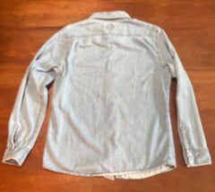 RVCA Light Denim snap shirt – Perfectly broken in – Slim Fit L – Long sleeve