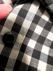 Karl Knox Mens Dress Shirt 20.5 36/37 Black Gingham Polka Dot Clearance Liquidat