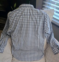 J.M. Haggar Premium Performance Stretch Dress Shirt Mens XXL NWT Gray Plaid