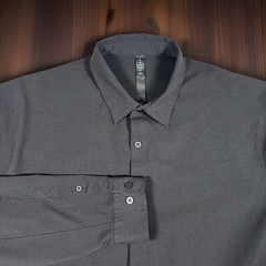 Lululemon Airing Easy Long Sleeve Shirt Men XL Black Breathable Button Up *EUC