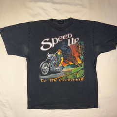 Vintage 1998 RockEagle Motorcycle Biker T-Shirt Fade Single Stitch XL