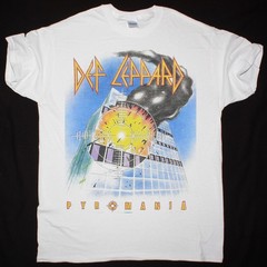 DEF LEPPARD PYROMANIA TOUR 1983 WHITE T-SHIRT