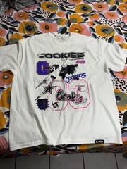 Cookies Graphic Knit Tee Crew Neck Natural Size 2XL Used Clean No Returns