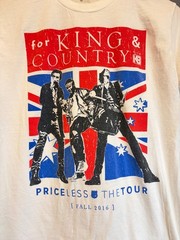 For King & Country Concert Shirt Priceless Tour 2016 White Autographed