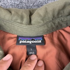 Patagonia Insulated Fjord Flannel Jacket Mens Large Basin Green 20385 Button Up