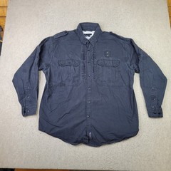 5.11 Tactical Shirt Mens XL Blue Button Up Long Sleeve Badge Holder Vented