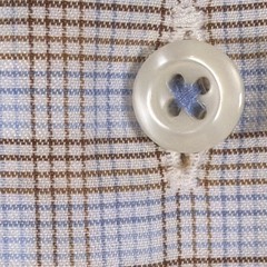 Lot of 2 David Donahue Mens Dress Shirt 18 36/37 Tailored Plaid Cotton