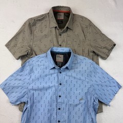 Lot Of 2 5.11 Tactical Short Sleeve Shirts Size MEDIUM Snap Buttons CCW Brown Bl