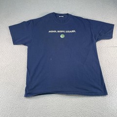 Vintage SoBe Zen Blend Shirt Mens XL Blue Mind Body Lizard Energy Drink Promo