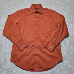Banana Republic Shirt Mens Small 14-14.5 Orange Button Up Long Sleeve
