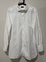 Tom Ford Classic White Dress Shirt Button Down Made in Italy Size 42/16.5
