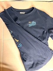Mad Engine Men’s Blue Big Bear Ski Graphic Crew Neck Long Sleeve T-Shirt XL