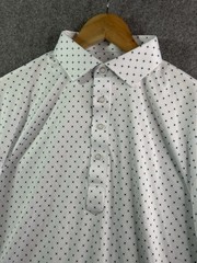 Collars & Co White Pebble Beach 5 Diamond Dress Collar Polo Shirt Large NEW