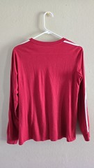 Adidas Youth Teen Size Large Red Long Sleeve 3-Stripe Graphic T-Shirt