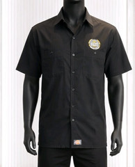 DICKIES PERFORMANCE SHIRT MENS SZ. L BLACK ELST BREWING WORK TECH VENTILATED