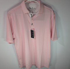 Bobby Jones Performance Collection Golf Polo Shirt Mens Large Almond Blossom NWT