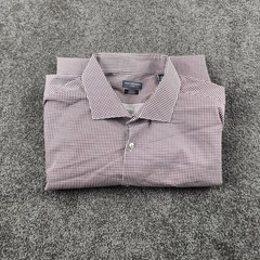 Van Heusen Dress Shirt Mens 2XL Burgundy Slim Fit Flex Stretch Long Sleeve