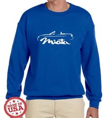 1999-04 Mazda Miata MX5 Sports Car Classic Outline Design Sweatshirt NEW