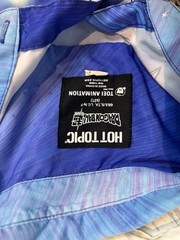 Hot Topic Dragon Ball Super Goku Blue Purple Graphic Button-Up Shirt Men’s S