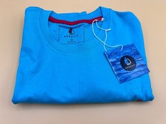 Seaport -Shirt Size M-Peacock Blue 💯 Cotton New.