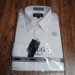 Omega Italy Men’s Premium Designer Long Sleeve Solid Regular Fit Dress Shirt
