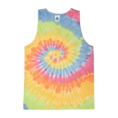 Multi-Color Tie Dye Tank Tops Sleeveless T-Shirts Adult S to XXXL Cotton