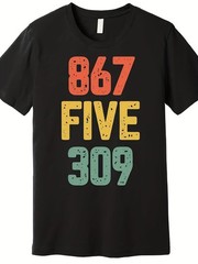 8675309 Retro 80s Music Graphic T-Shirt Vintage Phone Number Humor Tee
