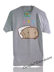 (Set of 2) Pusheen the Cat T-Shirt (Sizes: S, M, L, or XL) 1-Grey & 1-Black, New