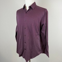 Hart Schaffner Marx Men’s Long Sleeve Button Down Shirt Merlot Wine Size Large