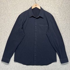 Lululemon Mens XL Black Button Front Shirt Long Sleeve Stretch Pocket Casual