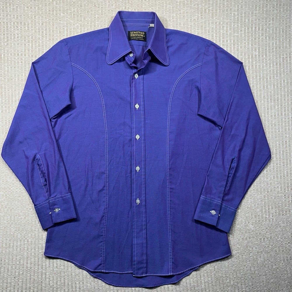 Vintage 70s Purple Western Pearl Finish Disco Men’s M Limited Edition Nevarda