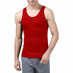 Pure Silk Knit Mens Tank Top Solid US S M L