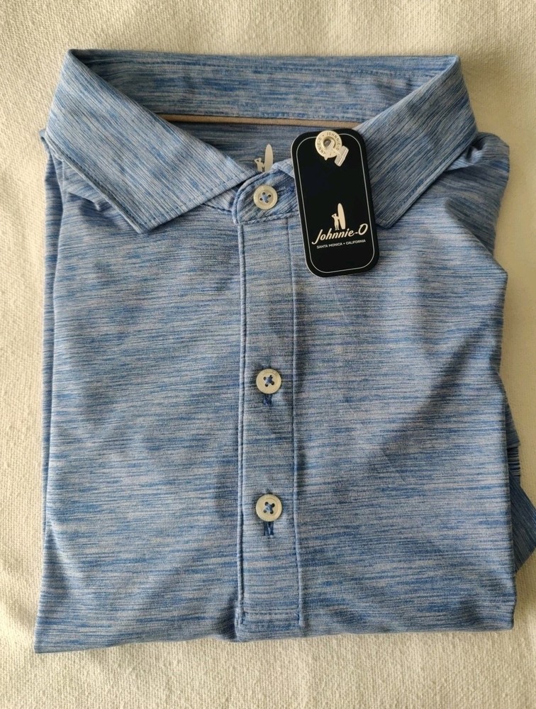 NWT MEDIUM Johnnie-O Featherweight Huronn Polo MSRP $98