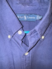 Ralph Lauren Feather Weight Twill Long Sleeve Button Shirt Mens Sz XL Blue
