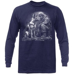 US Army Soldier Dog Military K9 Patriotic Veteran Long Sleeve Shirt
