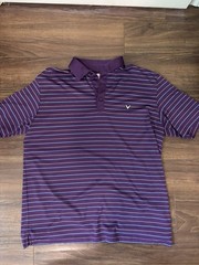 Callaway Polo Shirt Mens Large Purple OPTI-DRI Golf Moisture Wicking Quick Dry