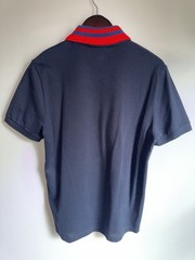 Gucci Mens Polo Shirt, Large, Tiger Embroidered Italy Luxury Cotton