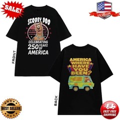 NEW Scooby-Doo 250 Years America Patriotic Anniversary T-Shirt S-5XL