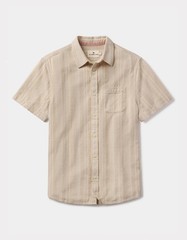 Normal Brand Freshwater Button Up Shirt Sandstone Stripe Size Medium